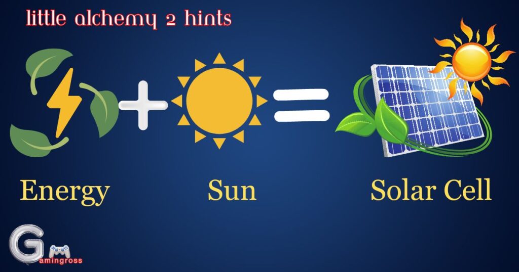 How can you create a solar cell in Little Alchemy 2?