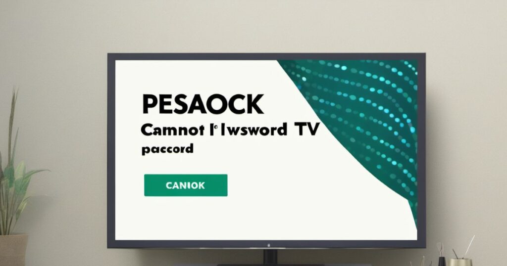 What to do if I cannot reset my Peacock TV password
